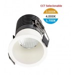 Foco Downlight LED COB fijo Redondo Blanco Ø40mm 3w Konic CCT